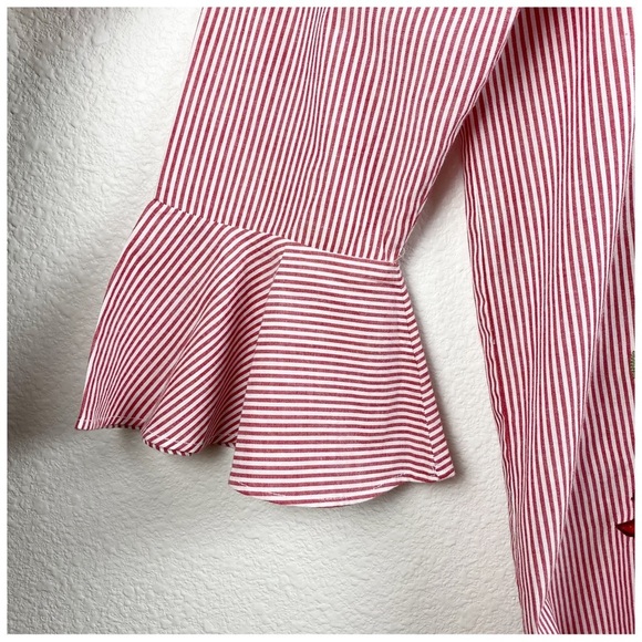 NWT Walter Baker Hilary Tunic in Red/White Stripe Size Large - Picture 4 of 10